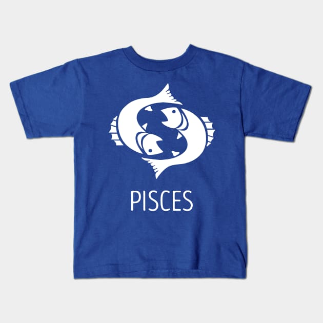 Astrological Zodiac Tee Shirts - Pisces the Fish Kids T-Shirt by Nonstop Shirts